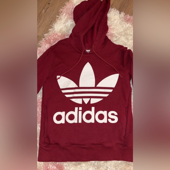 Adidas retro burgandy 2pc jogger set EUC - Picture 2 of 8